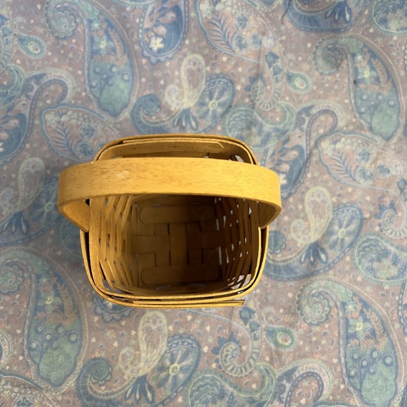 Longaberger Medium Peg Basket With Fixed Handle 1991 5.5in Wide - Picture 6 of 11